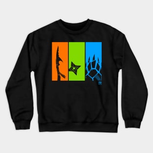 Hunter Ninja Bear - Iconic - Stencil Crewneck Sweatshirt